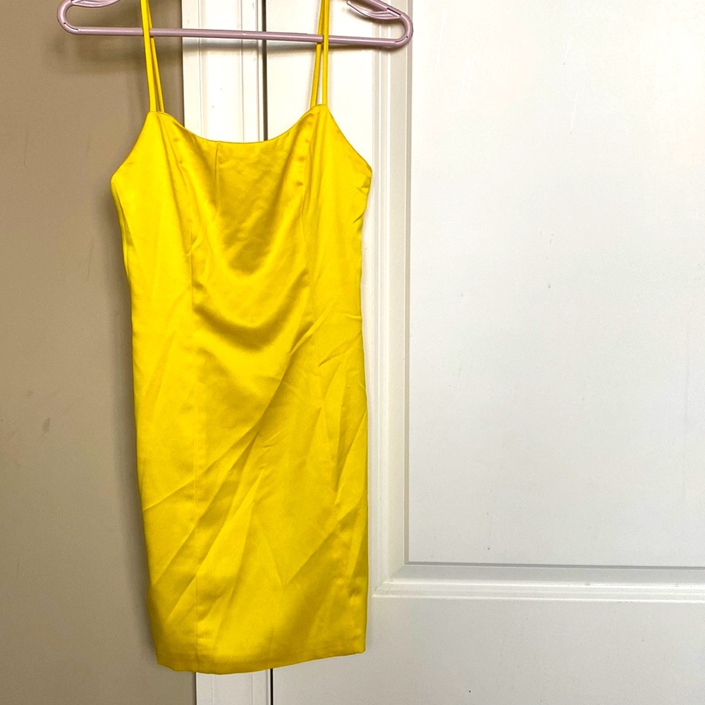 Yellow Bodycon Mini Dress